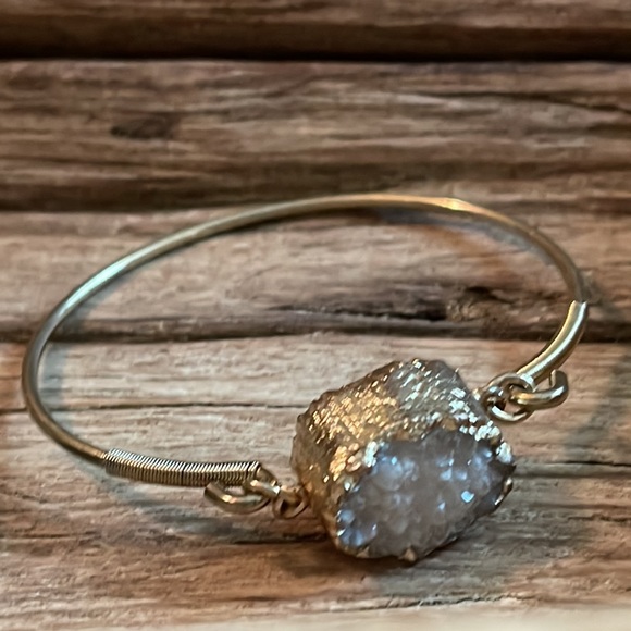 Artisan Lot Bundle 3 Organic Drusy Druzy & Crystal Point Bracelet Bracelets - Picture 4 of 5